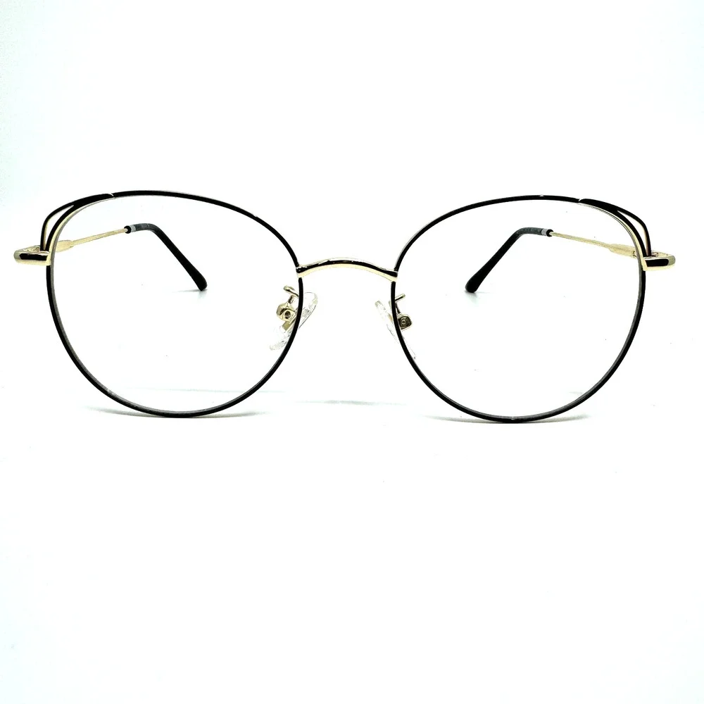 SojoS SJ5027 C3 Oversized Clear‎ Lens Metal Frame Eyeglasses 52-17-140 H9503